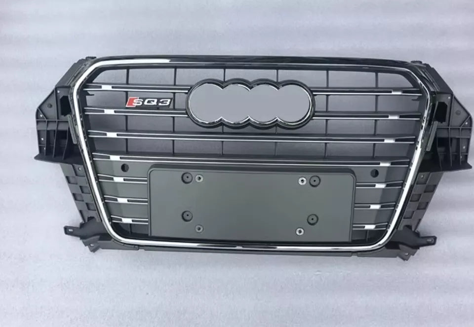 Chrome Bumper Grille Fit for AD Q3 RSQ3 SQ3 2013-2015 Grill grille Grey Body