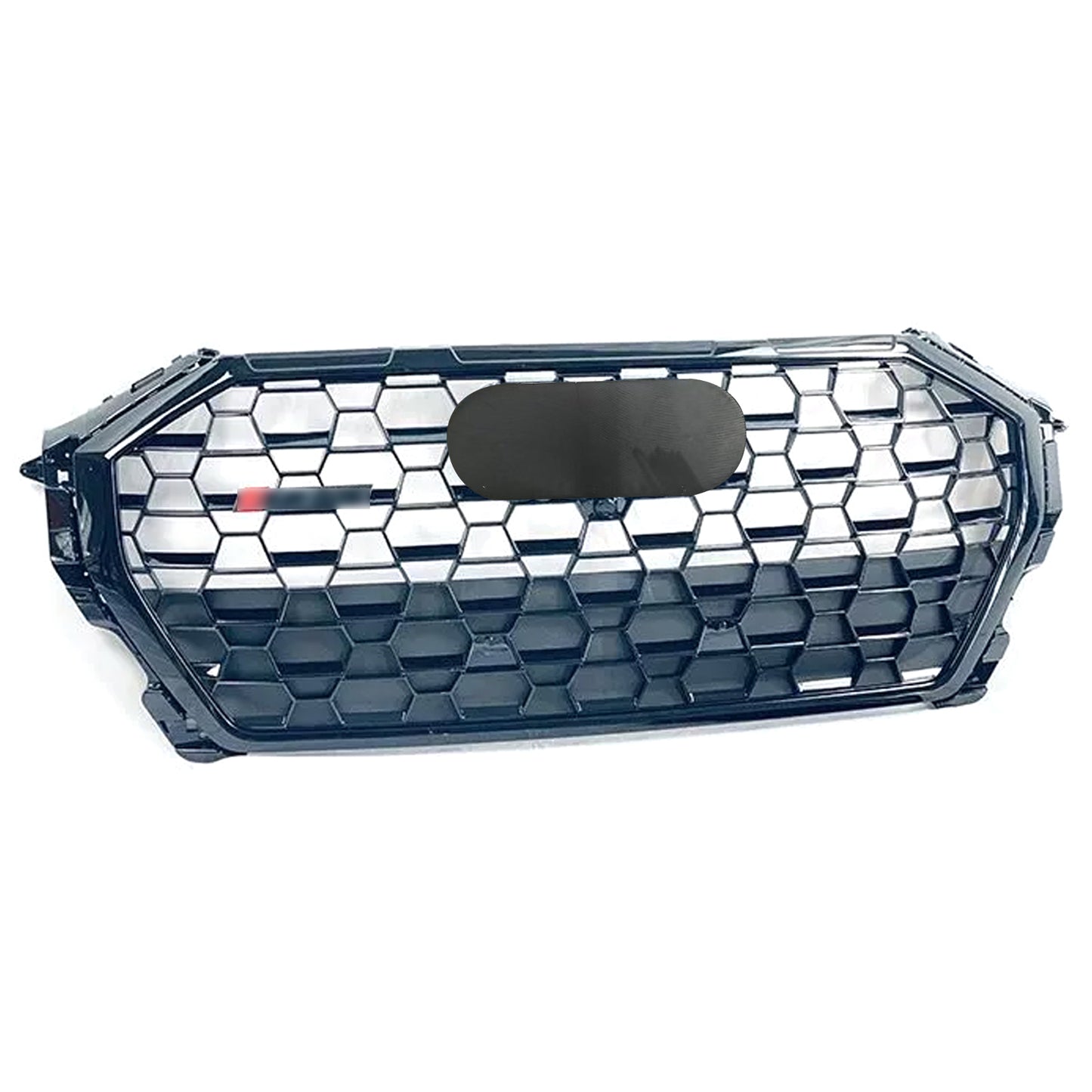 Front Bumper Grille Fit for AD Q3 SQ3 2019-2023 Mesh Honeycomb Bumper grille Gloss Black