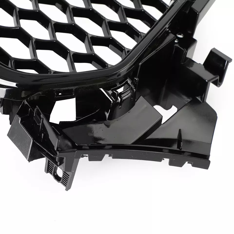 RS4 Style Mesh Front Bumper Grille For A4 S4 B8.5 2013-2016 Gloss Black