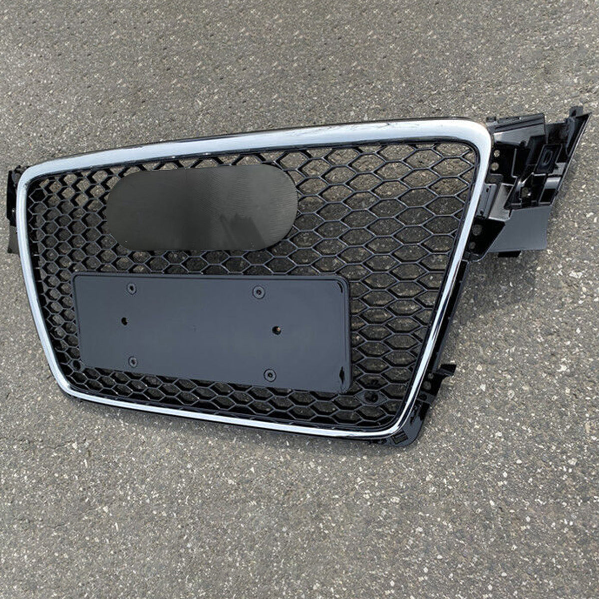 Chrome Bumper Grille Fit For A D A4 2009-2012 Honeycomb Grille with Gloss Black Body
