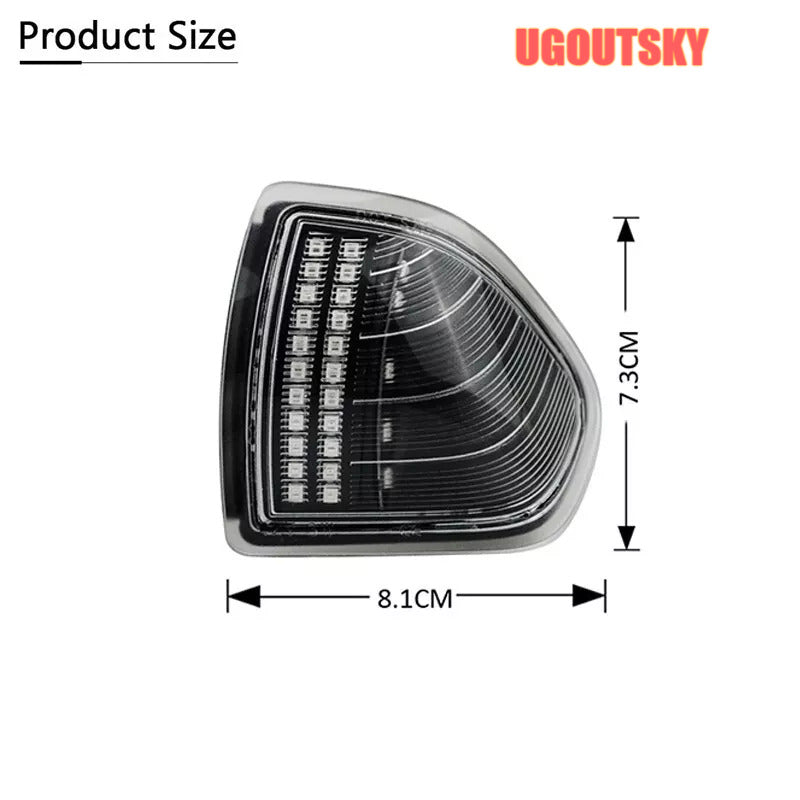 UGOUTSKY LED Side Mirror Turn Signal Lights Clear For 2010-2018 Dodge Ram 1500 2500 3500
