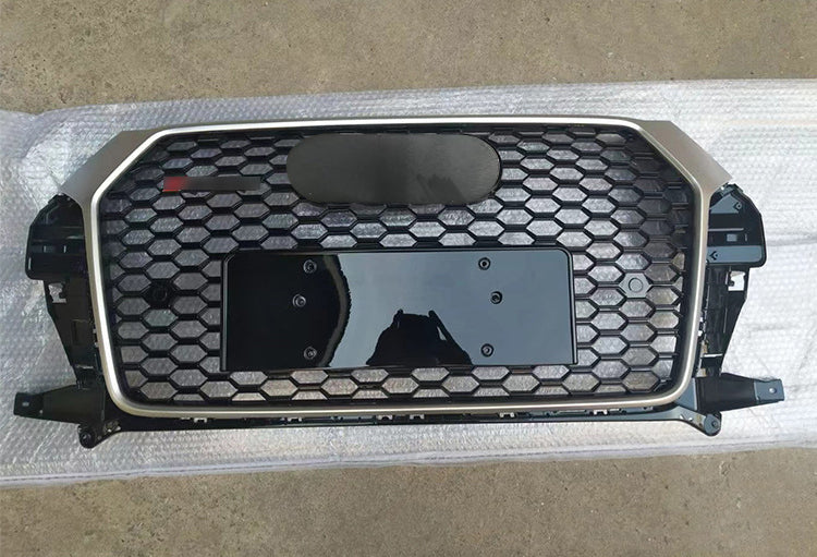Chrome Bumper Grille Fit for AD Q3 2016-2018 Mesh Honeycomb Grille