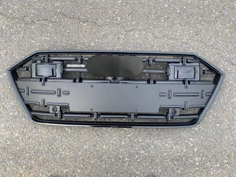 Front Bumper Grille Fit for AD A7/A7L/S7 2019-2024 Cross Style Matte Black