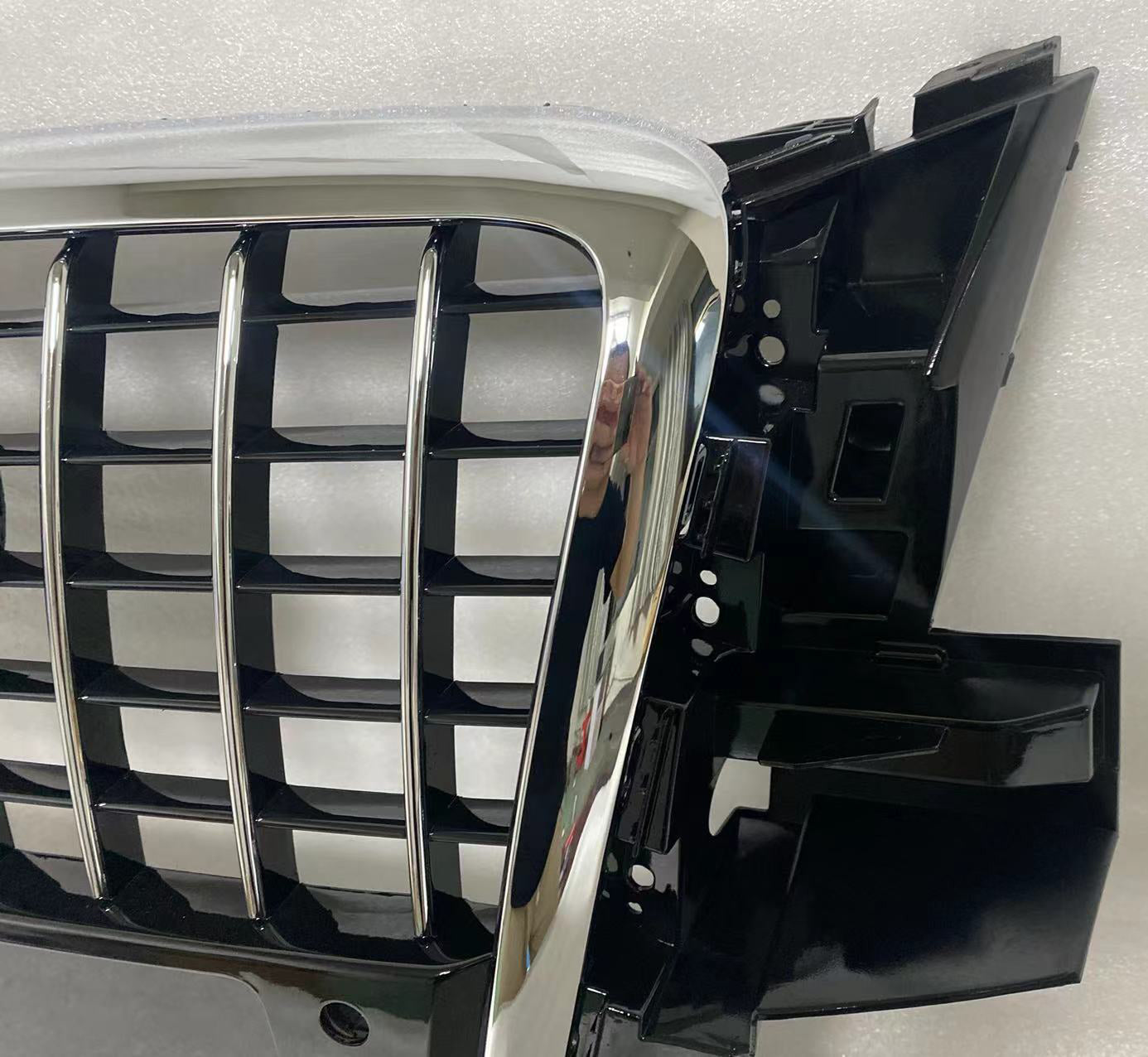 Chrome Bumper Grille Fit for AD Q5 RSQ5 2009-2012 Grill Grille Grey Body