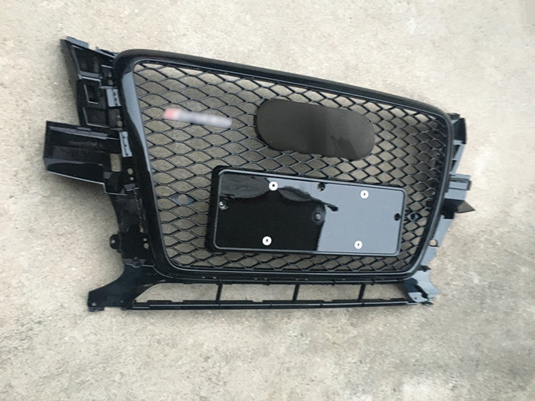 Front Bumper Grille Fit for AD Q5 RSQ5 2009-2012 Mesh Honeycomb Grille Gloss Black