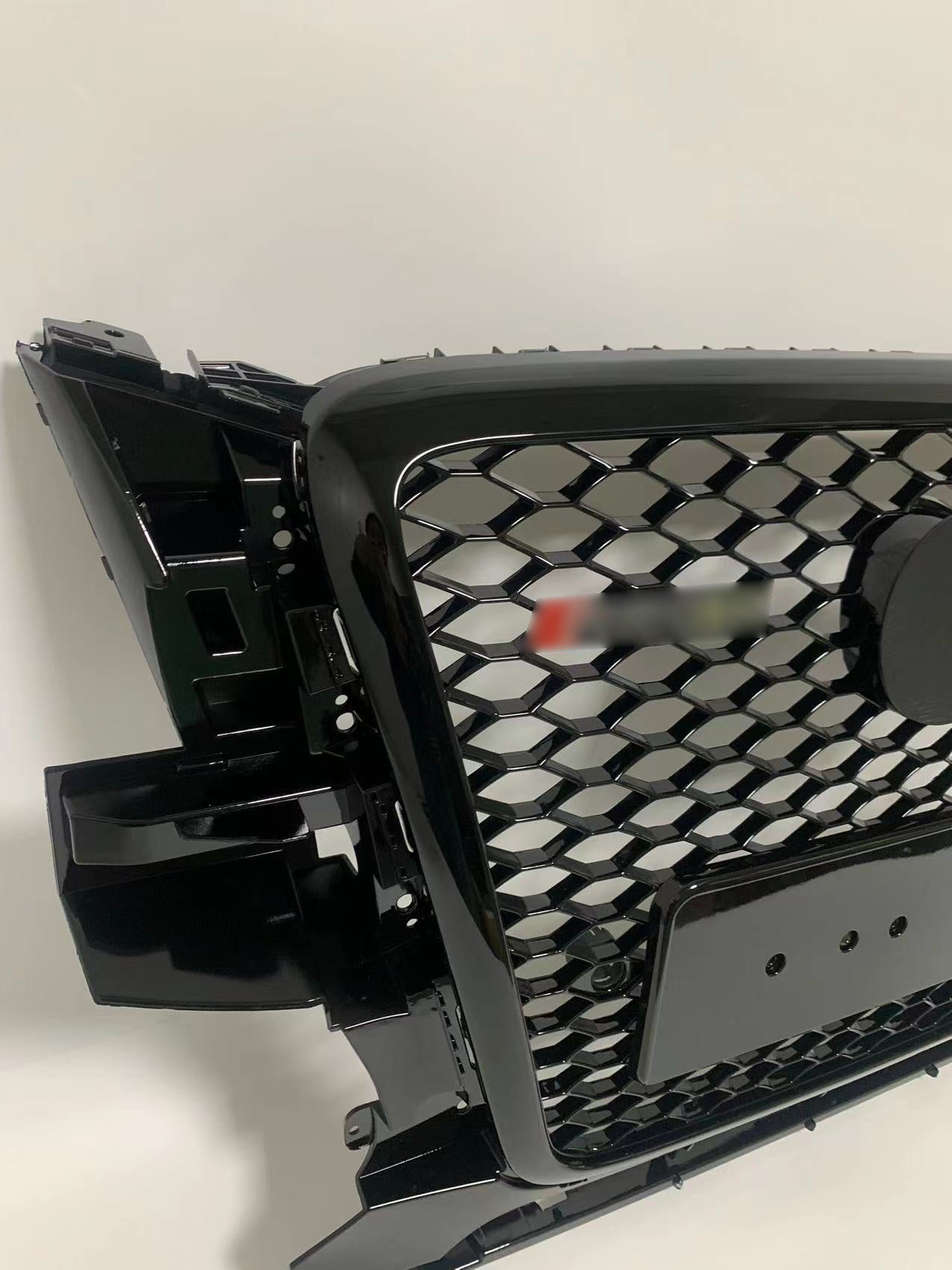 Front Bumper Grille Fit for AD Q5 RSQ5 2009-2012 Mesh Honeycomb Grille Gloss Black
