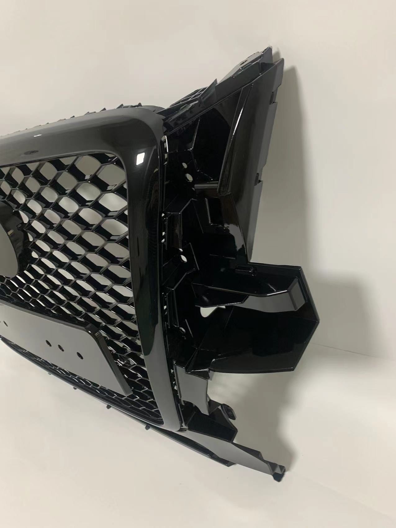 Front Bumper Grille Fit for AD Q5 RSQ5 2009-2012 Mesh Honeycomb Grille Gloss Black