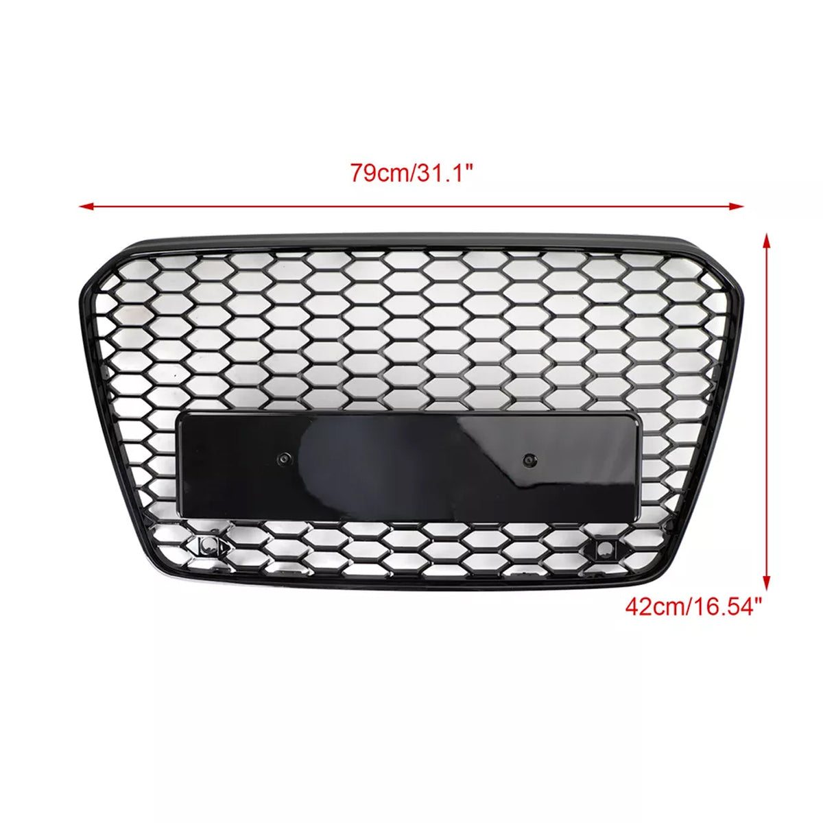 Bumper Grille Fit for A D A5 2013-2016 Honeycomb Grille with Gloss Black Body No Emblem