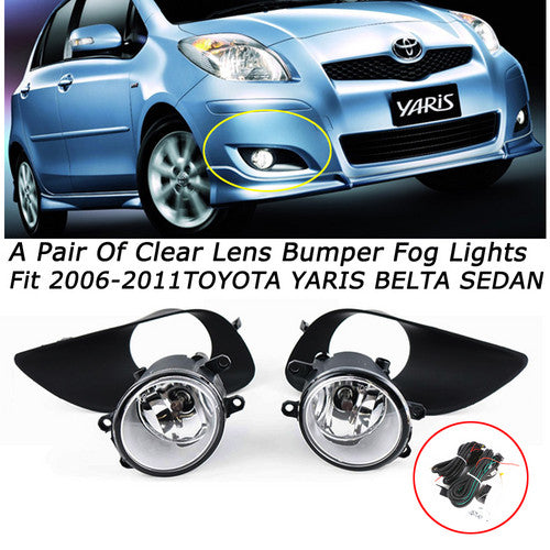 For 2006 2007 2008 2010 2011 TOYOTA YARIS SEDAN BELTA VIOS Fog Lights Lamps