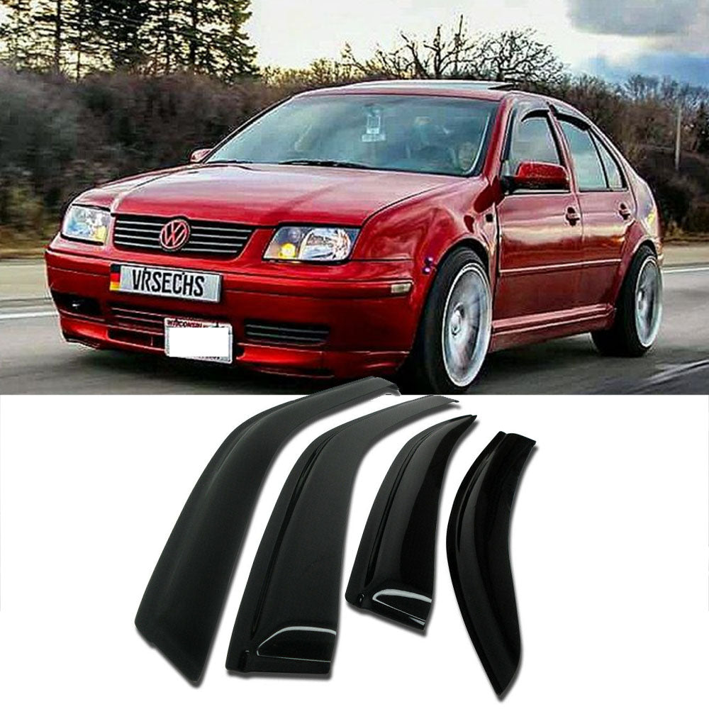 For 1999-2005 Volkswagen Jetta Sedan Window Visors Vent Rain Deflector Acrylic