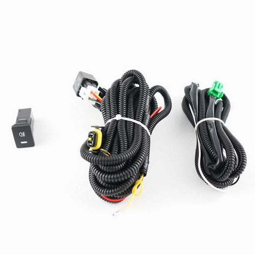 For 2013 TOYOTA RAV4 Bumper Clear Fog Lights Driving Lamps w/Switch&Wiring Kit