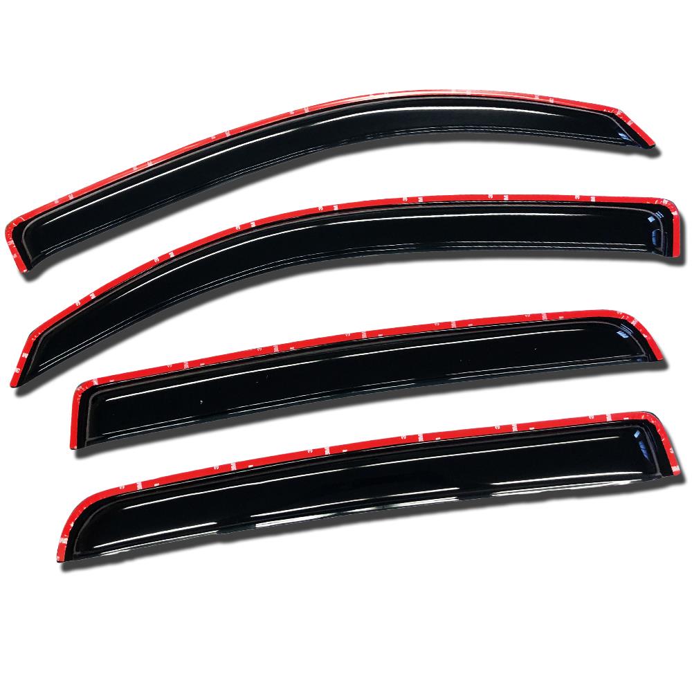 In-channel Rain Deflector Window Visors For 16 17 18 19 Toyota Tacoma Double Cab