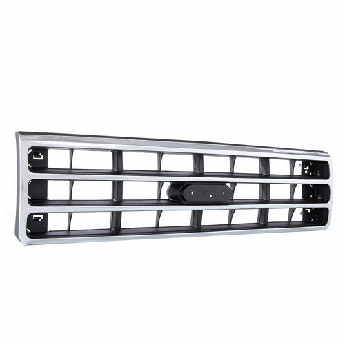 Front Bumper Grille Grill For 1989-1991 Ford F-150 F-250 Chrome & Silver