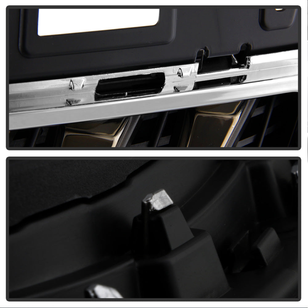 For 2015-2017 Buick Regal w/o GS Front Bumper Upper Grille Assembly Black/Chrome