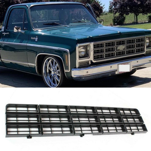 Front bumper Grille Grill For 1977-1980 Chevy C10 K10 G10 Black