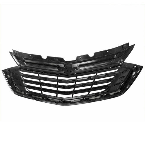 Front Upper Bumper Grille Fit 2018 2019 2020 Chevrolet Equinox Glossy Black