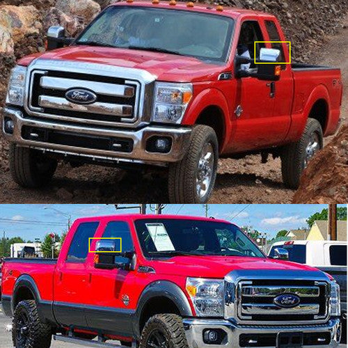 Fits 2008-2016 FORD Superduty F250 F350 F450 F550 Chrome Top Half Mirror Covers