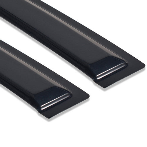 Smoked Dark Tinted Side Window Deflector Vent Guard Set