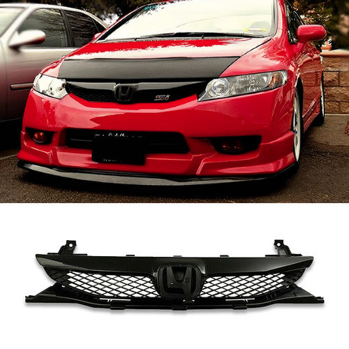New Fit 2009 2010 2011 Honda Civic Sedan Front Bumper Grille grill W/Black Trim