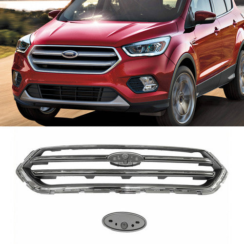 Front Bumper Upper Chrome Grille For 2017 2018 2019 Ford Escape GJ5Z-8200-B