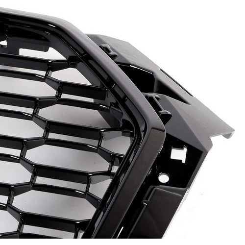 Fit 2017-2019 Audi A4/S4 B9 RS4 Grille Mesh Gloss Black Honeycomb Grill Grille