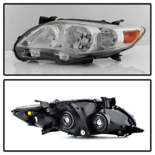 For 2011 2012 2013 Toyota Corolla Chrome Housing Headlight and Fog Lights Pair
