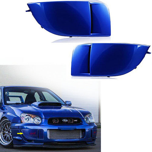 For 2004-2005 Subaru Impreza WRX STi Blue Fog Light Lamp Bumper Bezel Cover Cap