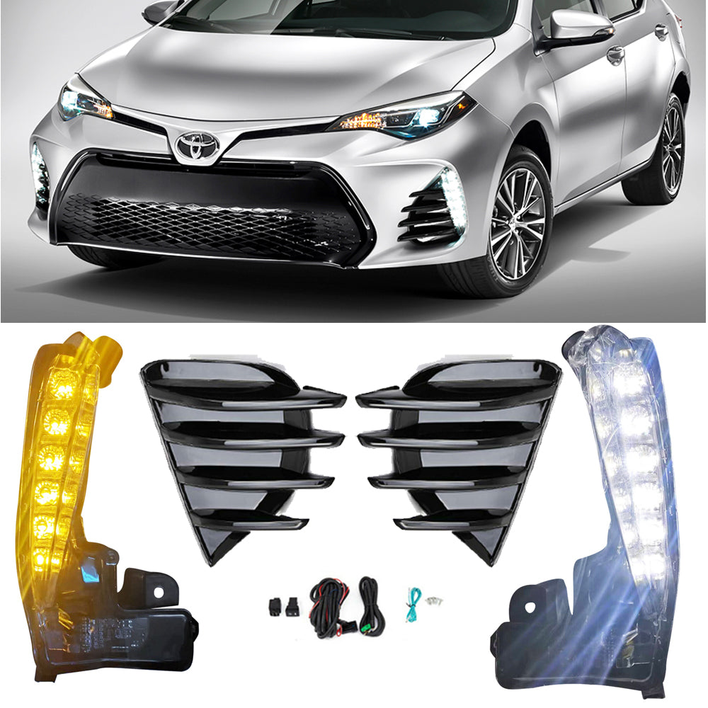 For 2017-2019 Toyota Corolla SE XSE Fog Light Lamp DRL Turn Signal w/wiring