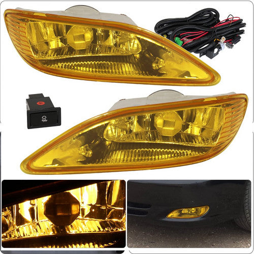 SET FOR Toyota Corolla 2005-2008 Camry 2002-2004 Amber Lens Fog Lights+Switch