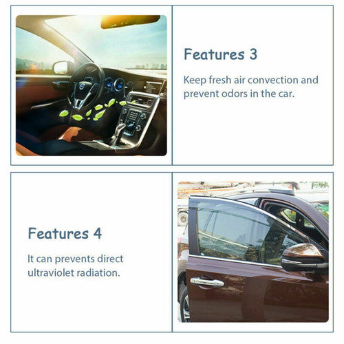 4PCS For 2016-2019 Honda Civic Coupe Window Visors Sun Rain Guard Wind Deflector