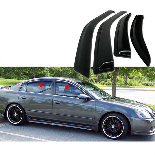 5pcs Smoke Tinted Window Visors Vent Waterproof For 2002-2005 2006 Nissan Altima