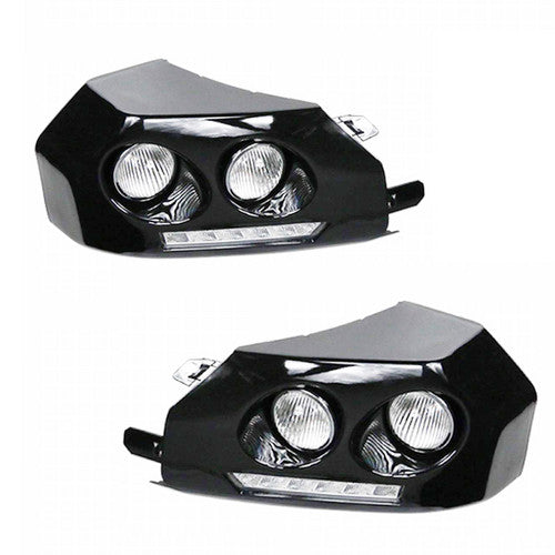 Pair Clear Fog Light For TOYOTA FJ CRUISER 2007-2013 2014 DRL LED Driving Lamps
