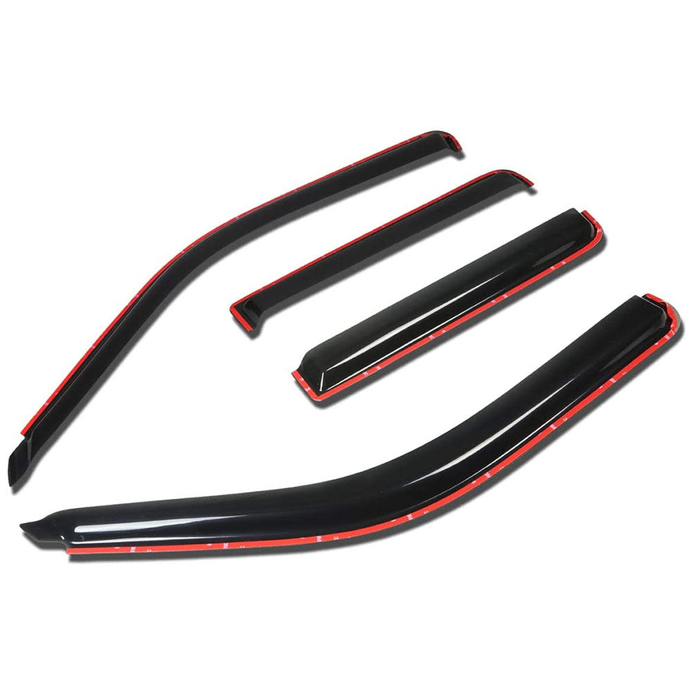Window Visor For 2015-2018 Chevrolet Silverado Crew Cab In-Channel W/2pcs Hooks