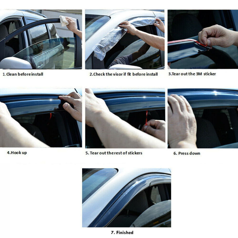 For 2006-2010 Hyundai Sonata Sedan Window Visor Vent Rain Deflector Guard