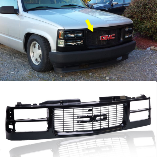 Grille Assembly For 94-98 GMC C1500 94-2000 K2500 w/ headlight holes