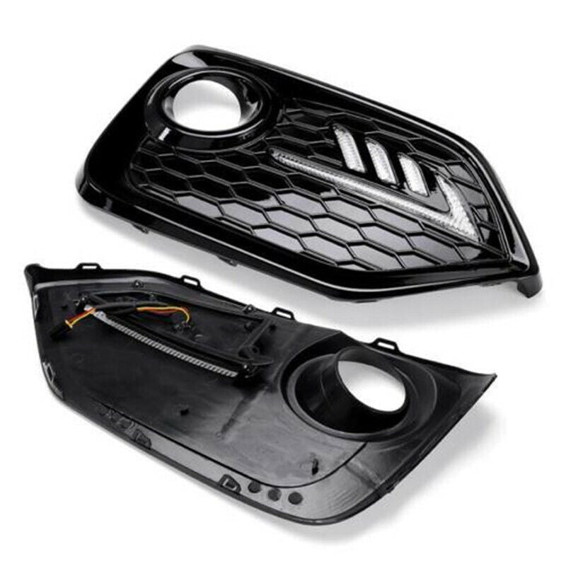 For 16-19 Honda Civic Si Hatchback DRL Daytime Running Light&LED Halo Fog Lamps