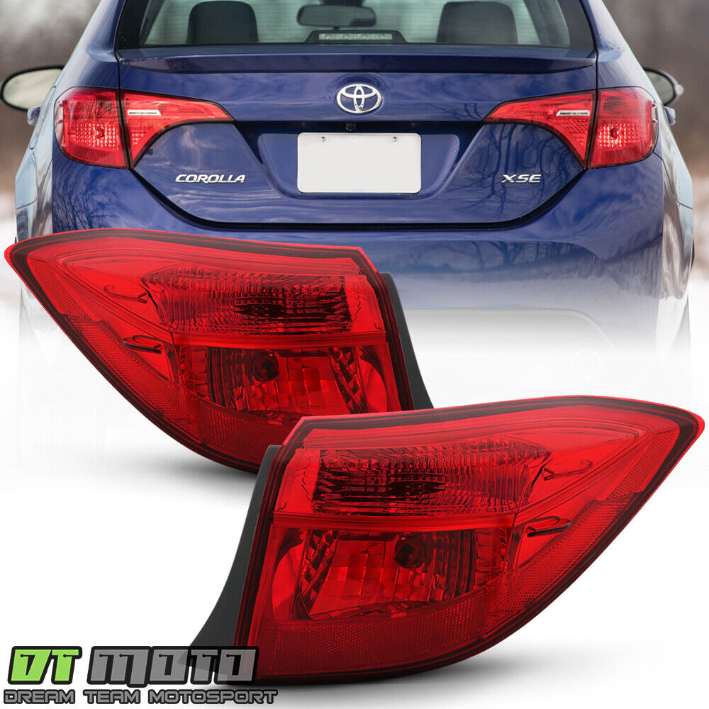 For 2017-2019 Toyota Corolla Sedan SE/XLE/XSE Tail Lights Lamps Outer Left+Right