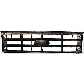Front Bumper Grille Grill For 1989-1991 Ford F-150 F-250 Chrome & Silver