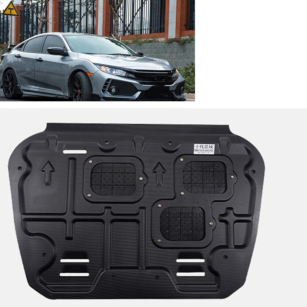 For 2016-2020 Honda Civic Black Auto Under Engine Splash Shield Guard Mudguard
