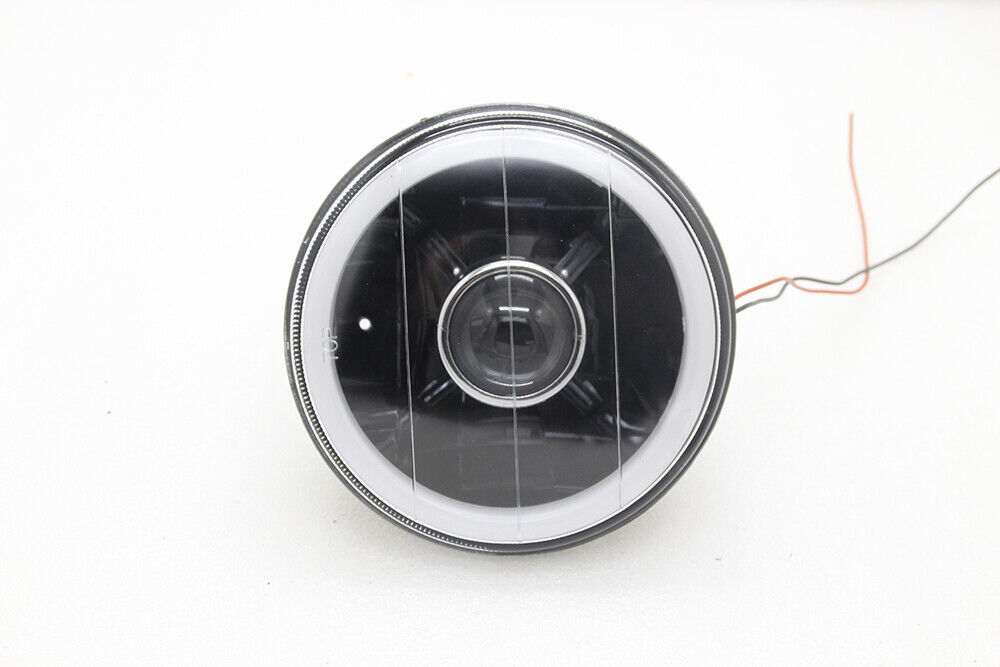 5" Inch Round LED Red Halo Black Lens Projector Headlights Angel Eye