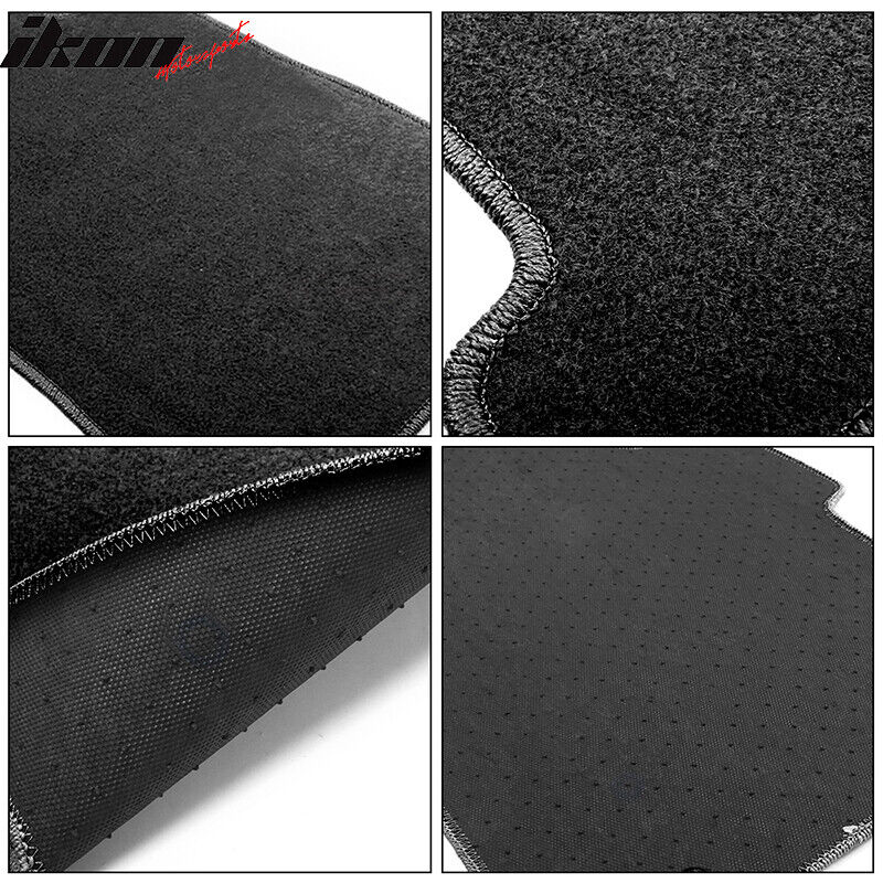 Fits 06-11 Honda Civic Coupe Sedan Nylon Floor Mats Front & Rear Black 3PC