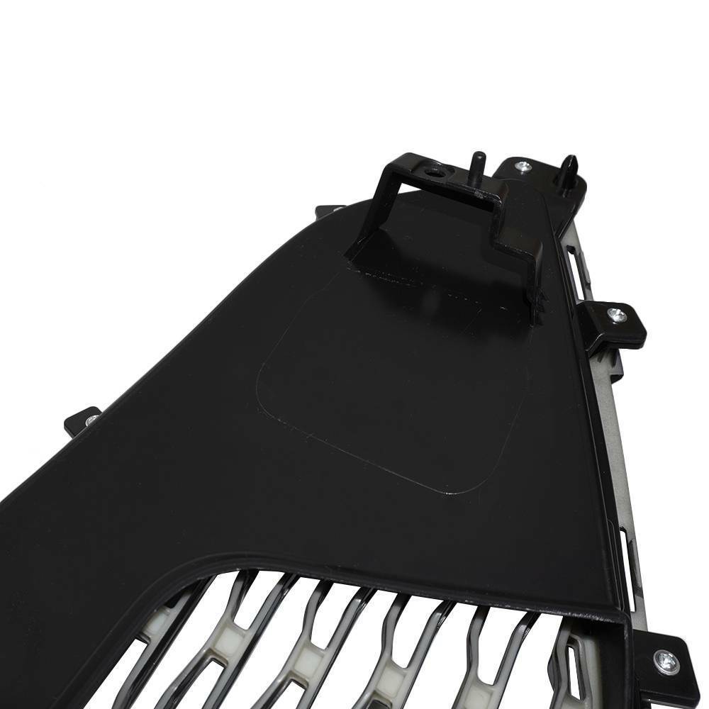 For 2019 2020 Ford Fusion ABS Front Bumper Grille Replacement Glossy Black Mesh