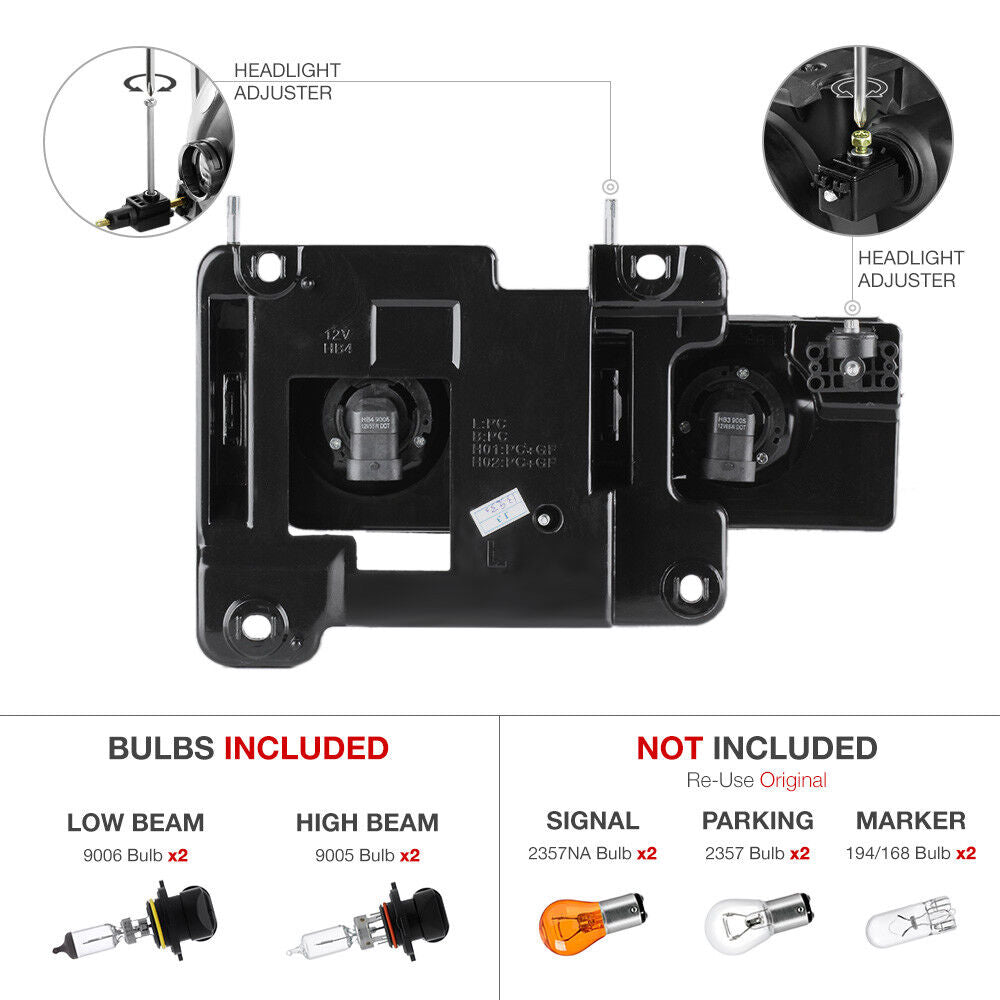 for 1994-1998 Chevy C10 C/K Suburban Tahoe Bumper Headlight Corner Signal Lamp