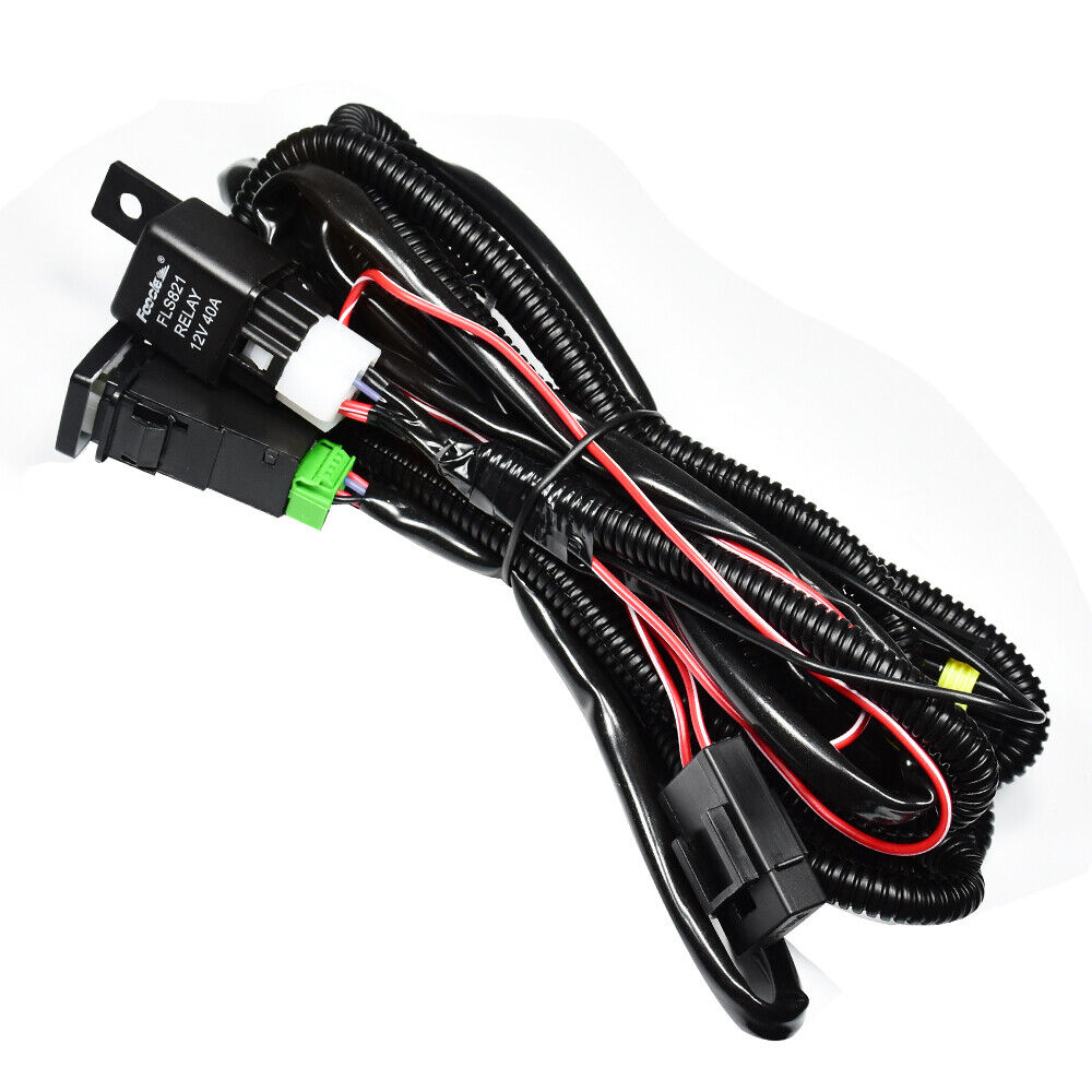 US Location Fog Light Wiring Harness Switch Kit 12V Fit Toyota Peugeot