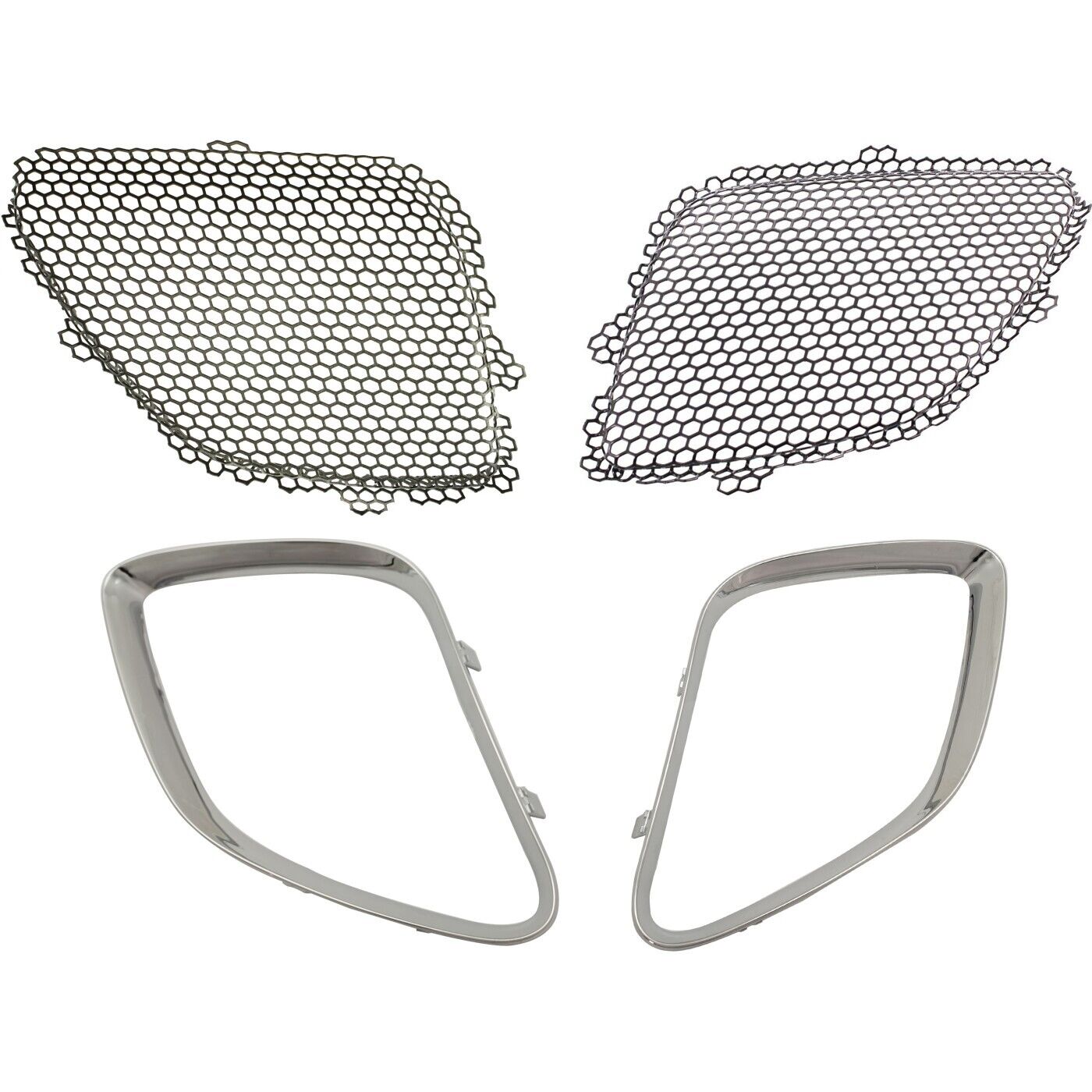 Grille Mesh Inserts & Chrome Trim Upper Front Bumper for Pontiac G6
