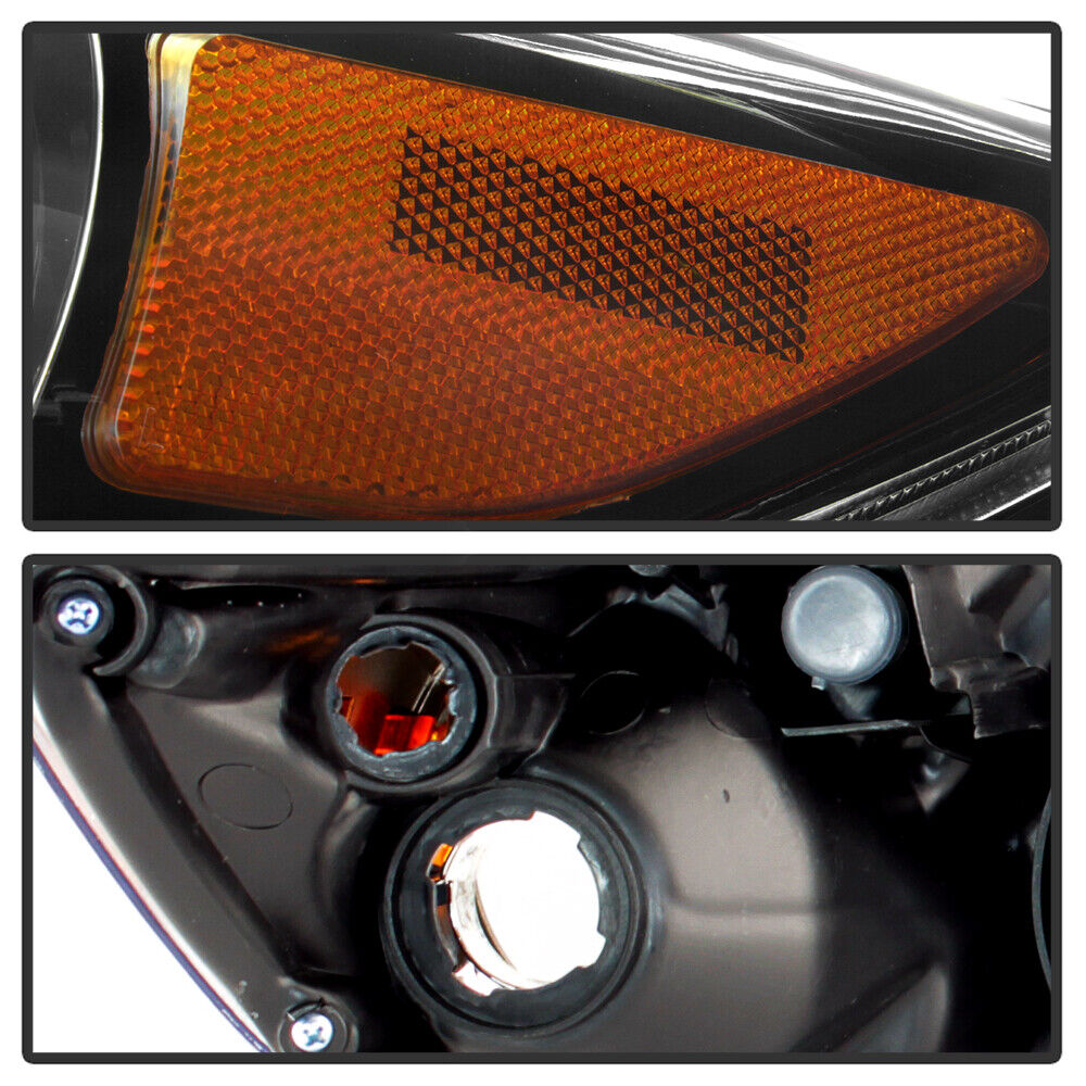 For 2011 2012 2013 Toyota Corolla Black Headlights lamps Replacement Left+Right