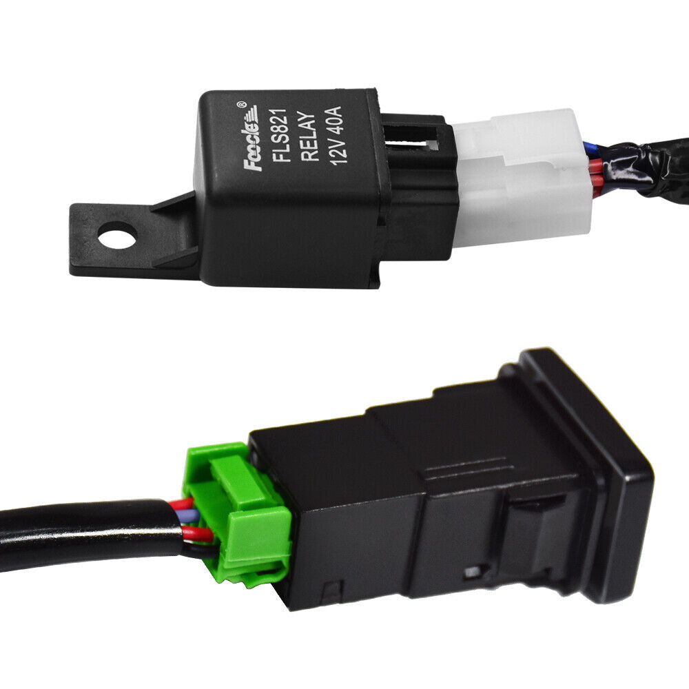 US Location Fog Light Wiring Harness Switch Kit 12V Fit Toyota Peugeot