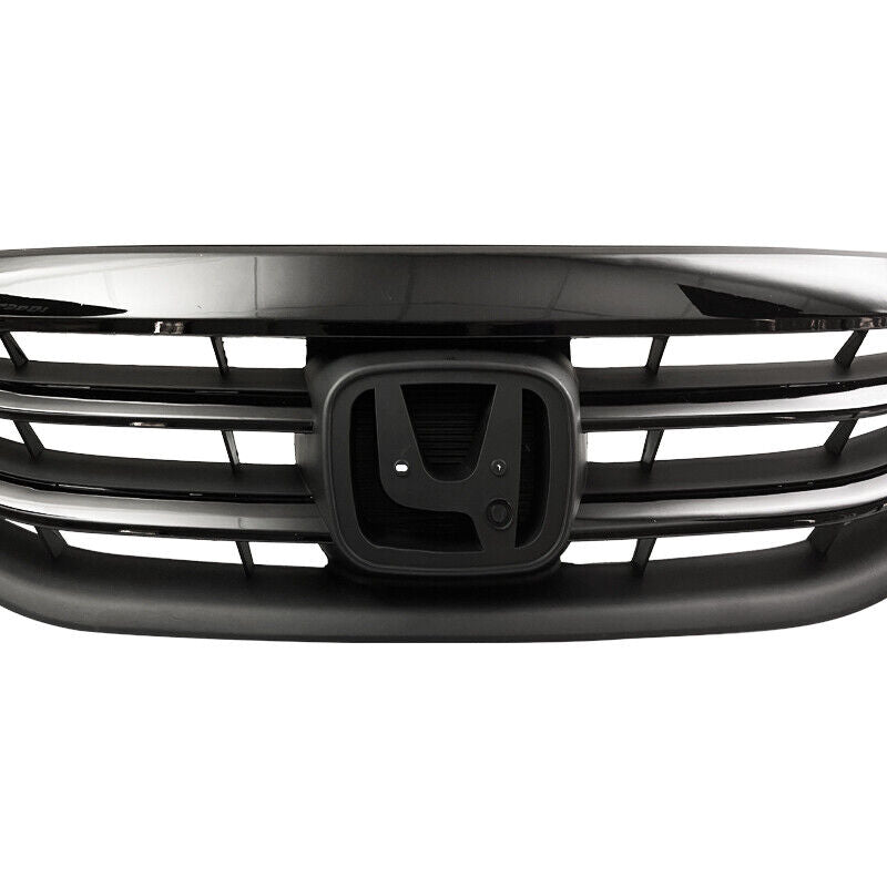 For 2011 2012 Honda Accord Front Bumper Upper Gloss Black Mesh Grill Grille