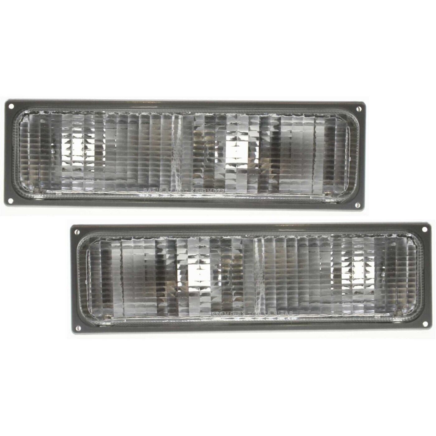 Turn Signal Light For 88-93 Chevrolet C1500 K1500 Plastic Lens LH & RH Set of 2