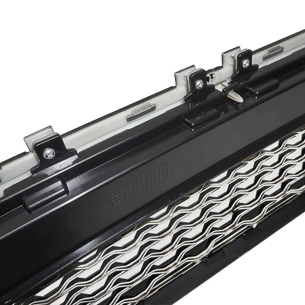 For 2019 2020 Ford Fusion ABS Front Bumper Grille Replacement Glossy Black Mesh